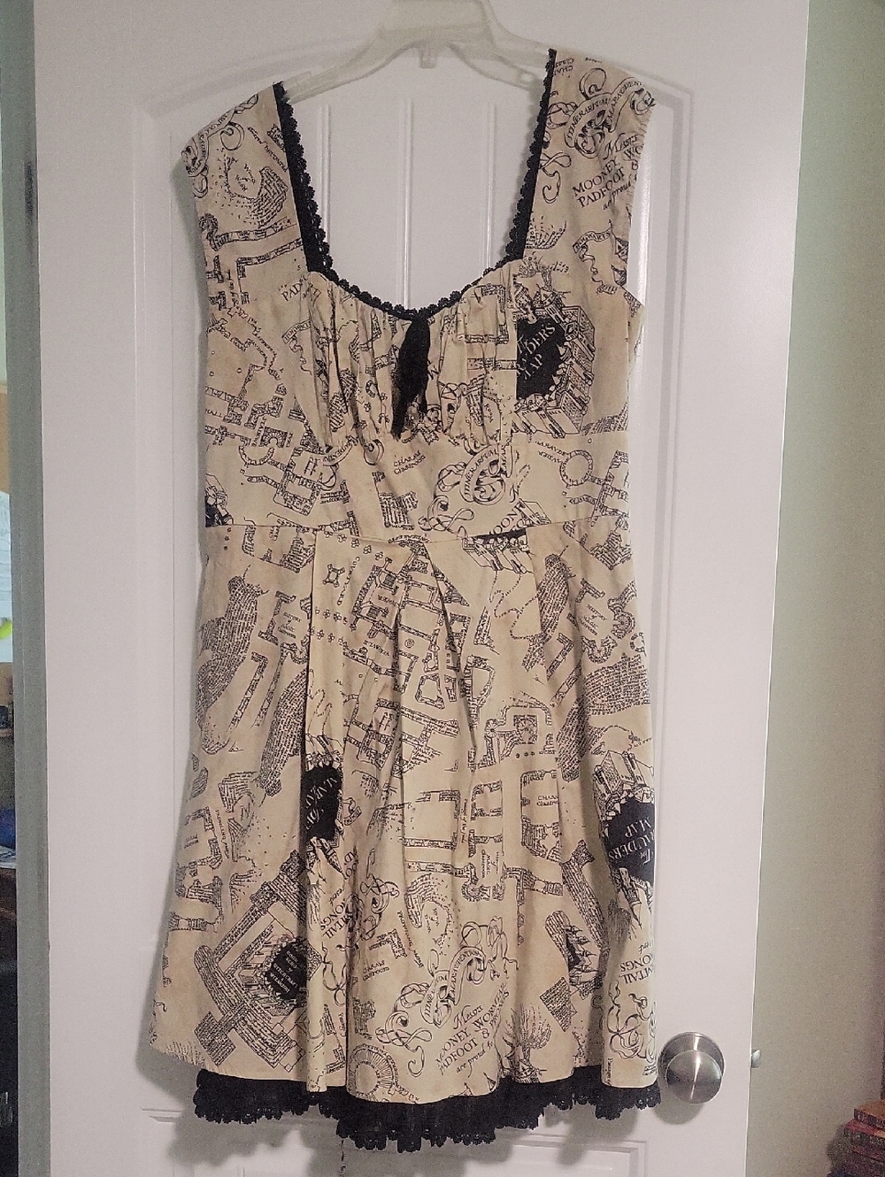 Hot Topic Harry Potter Maurader's Map-Print Midi Dress